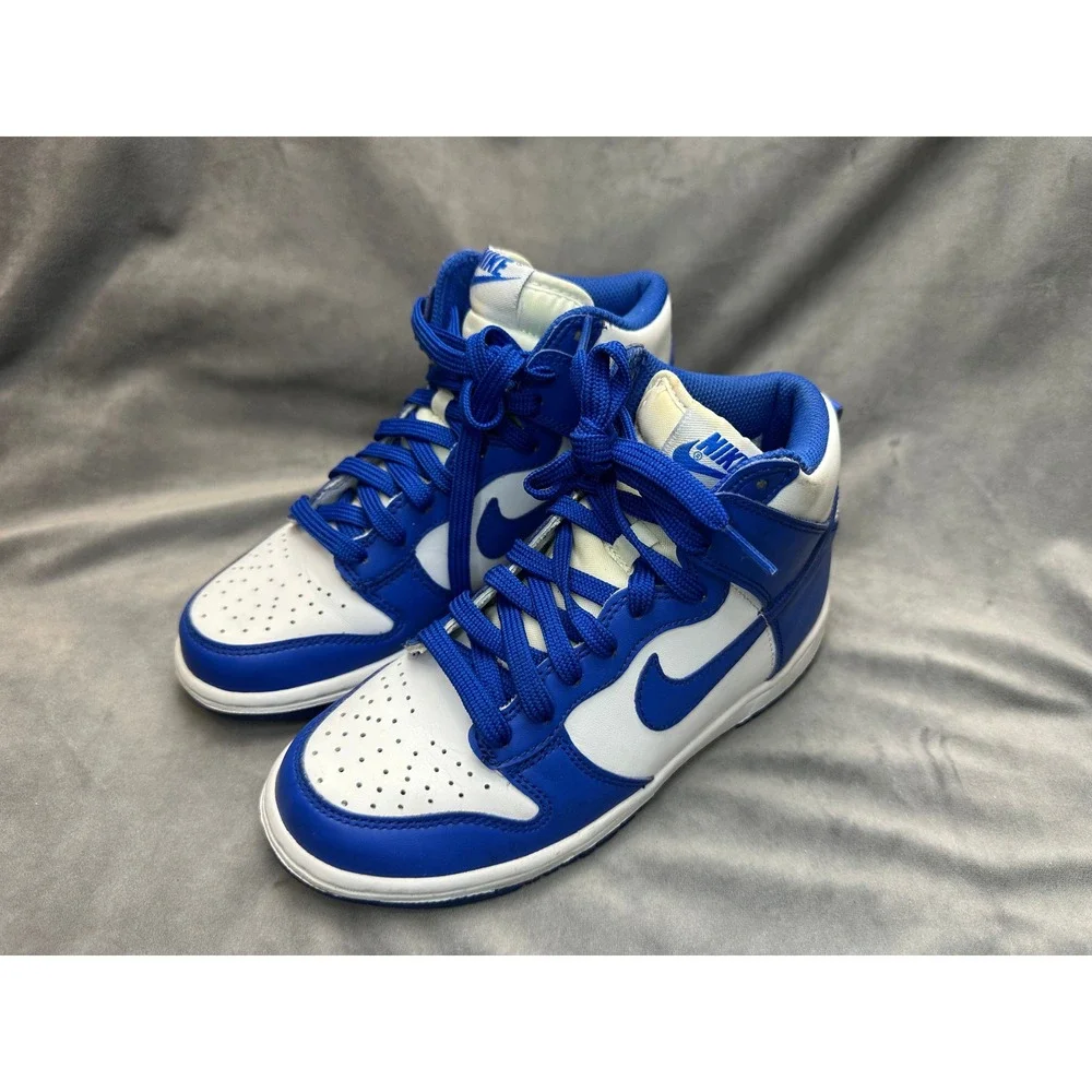 Nike Dunk High Kentucky Blue‎ BG 4Y White Game Royal Kids Sneakers 2021